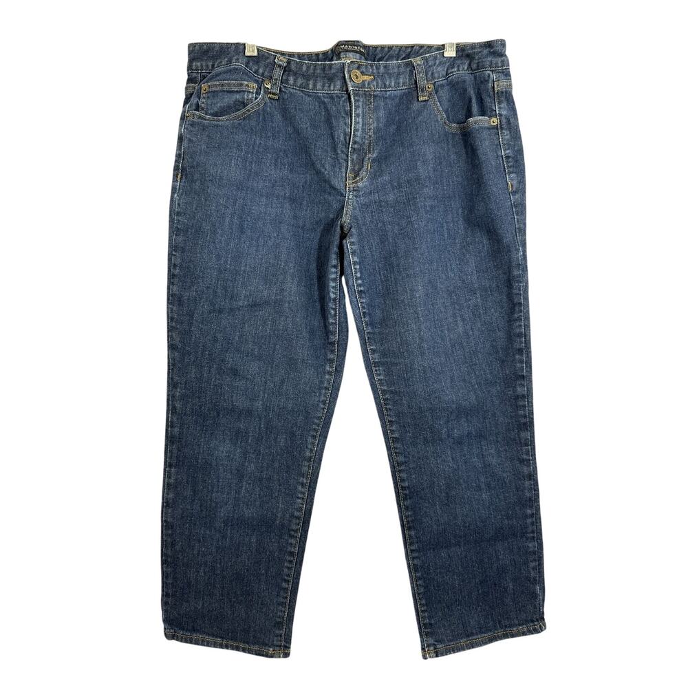 Madison Jeanswear Womens Capri Denim Blue Jeans Size 16